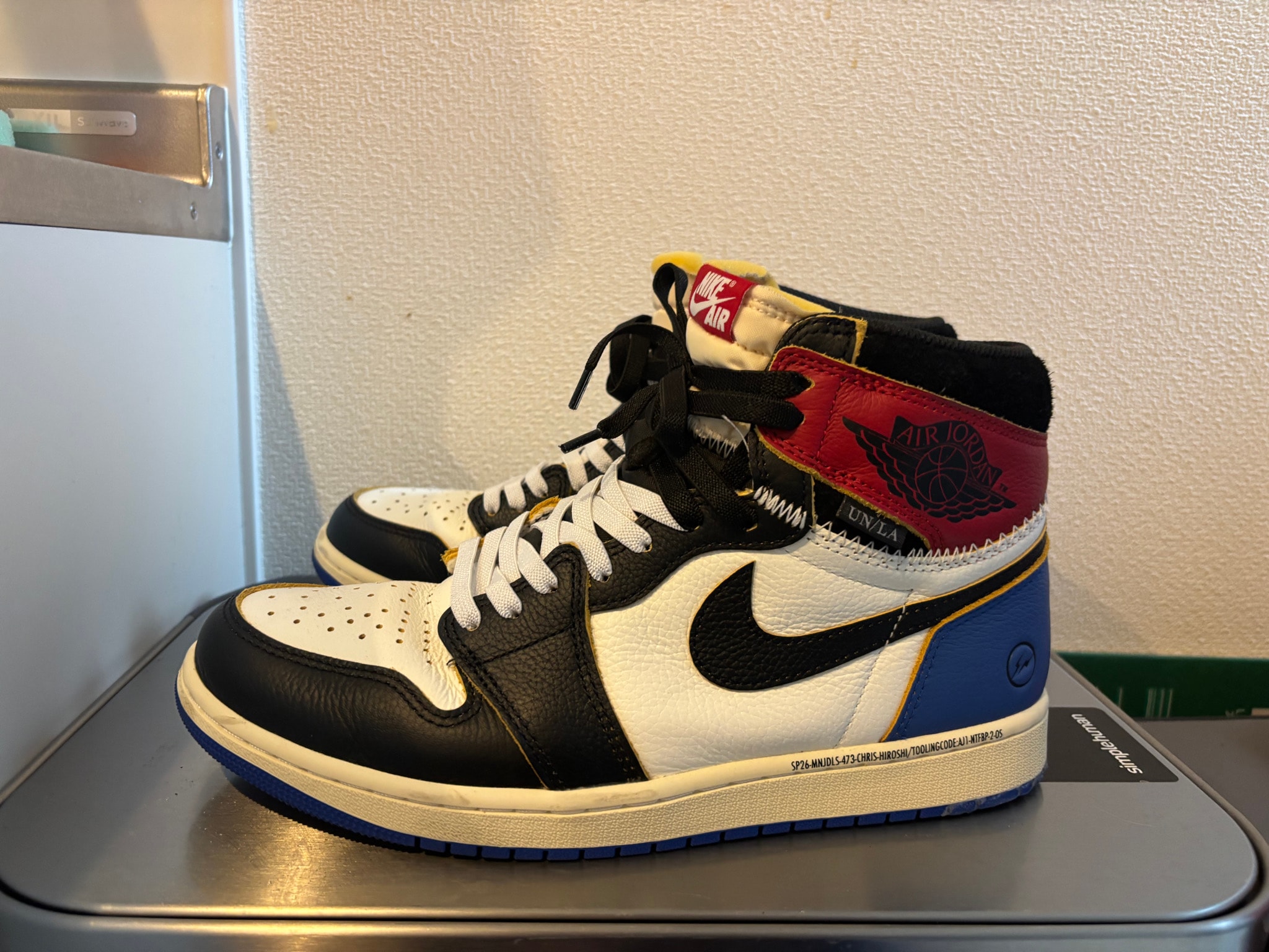 fragment design × UNION × Nike Air Jordan 1 High OG "Black/Varsity Red"