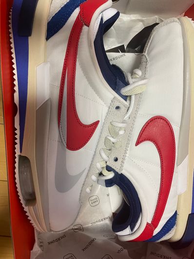 sacai × Nike Zoom Cortez "White and University Red"