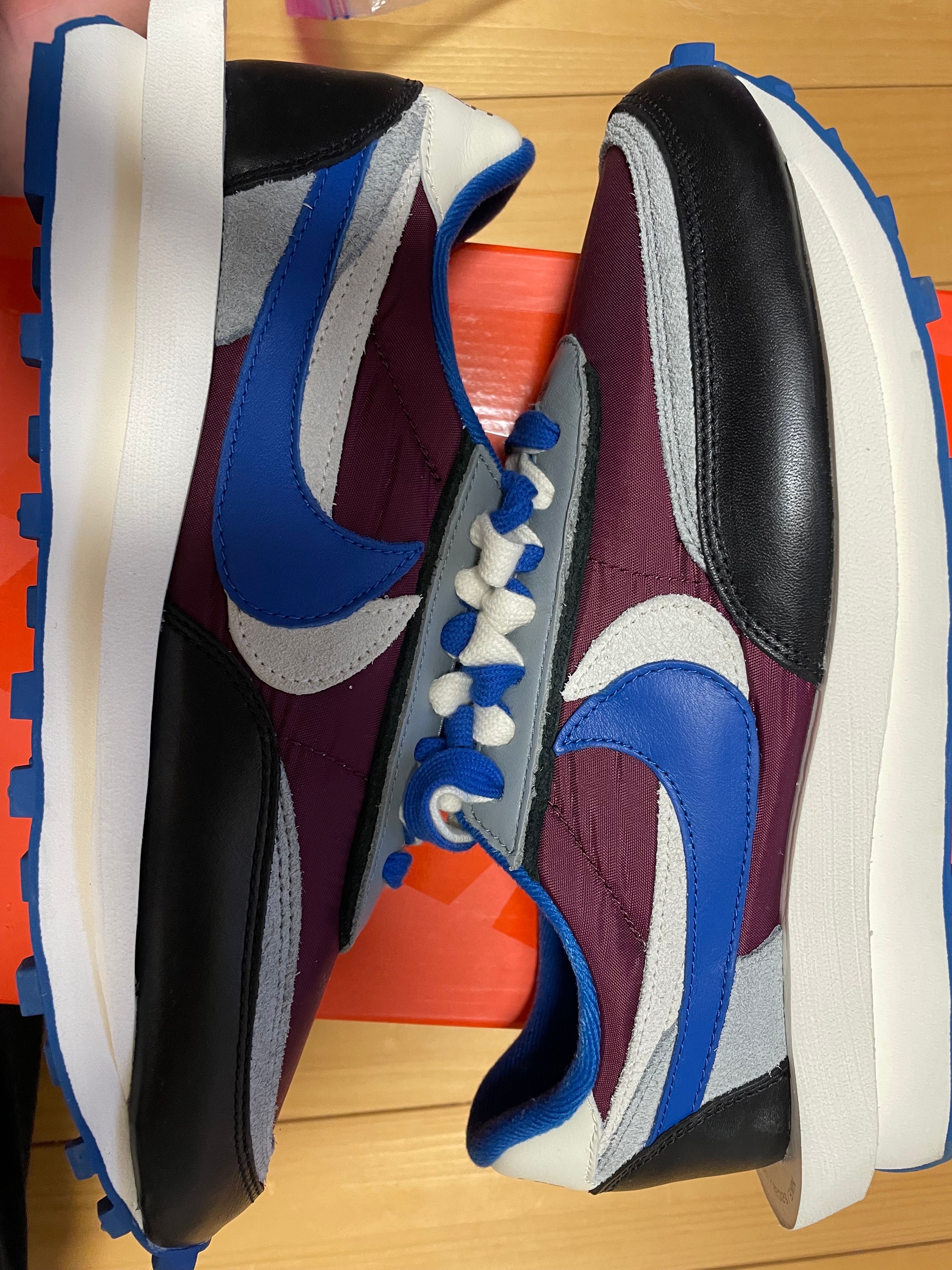 UNDERCOVER × sacai × Nike LD Waffle "Night Maroon/Pale Ivory-Ground Grey-Team Royal"