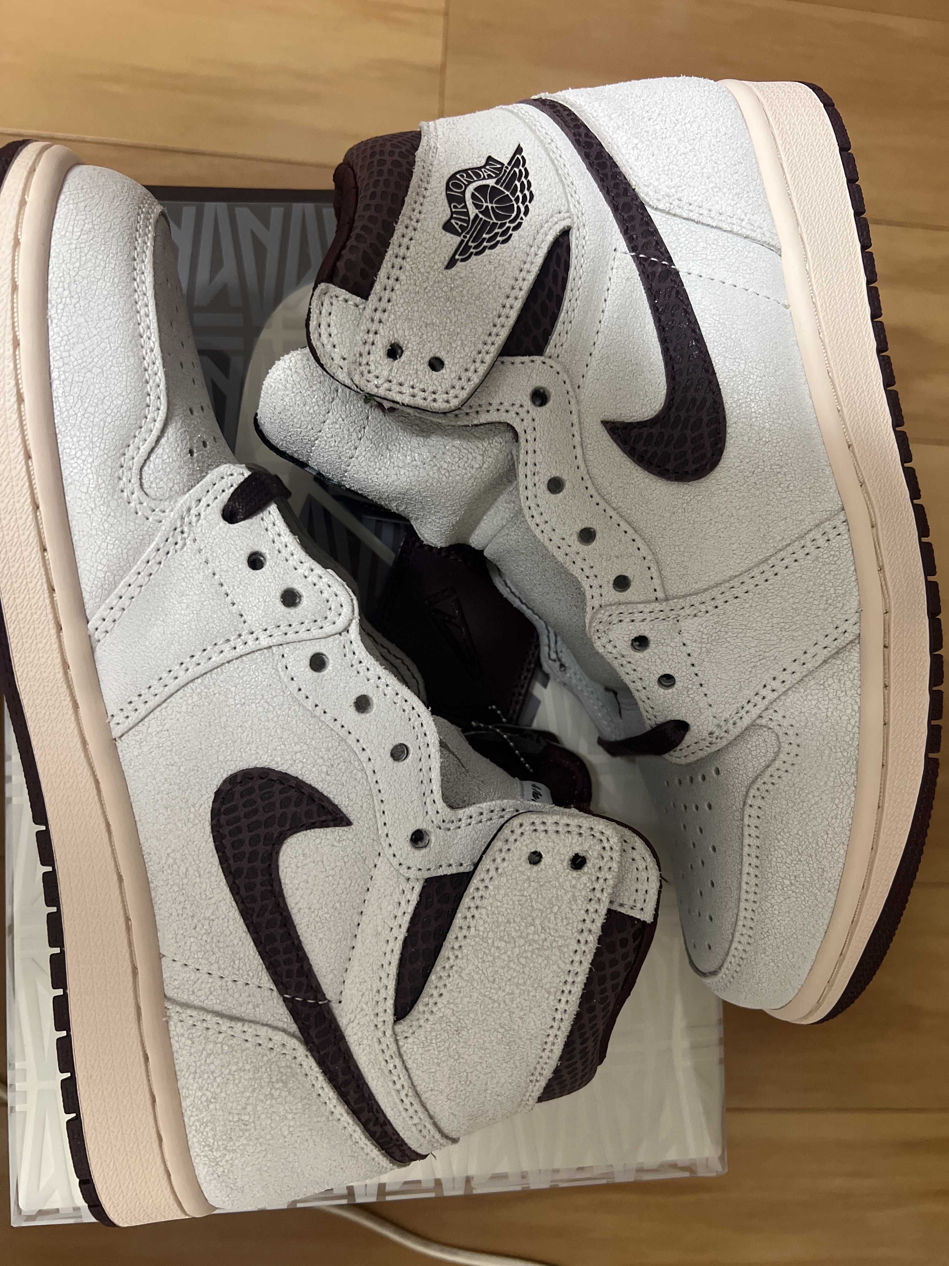 A Ma Maniere × Nike Air Jordan 1 Retro High OG "Sail and Burgundy"