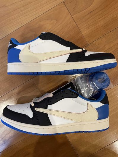 Travis Scott × fragment design × Nike Air Jordan 1 Low OG SP "Military Blue"