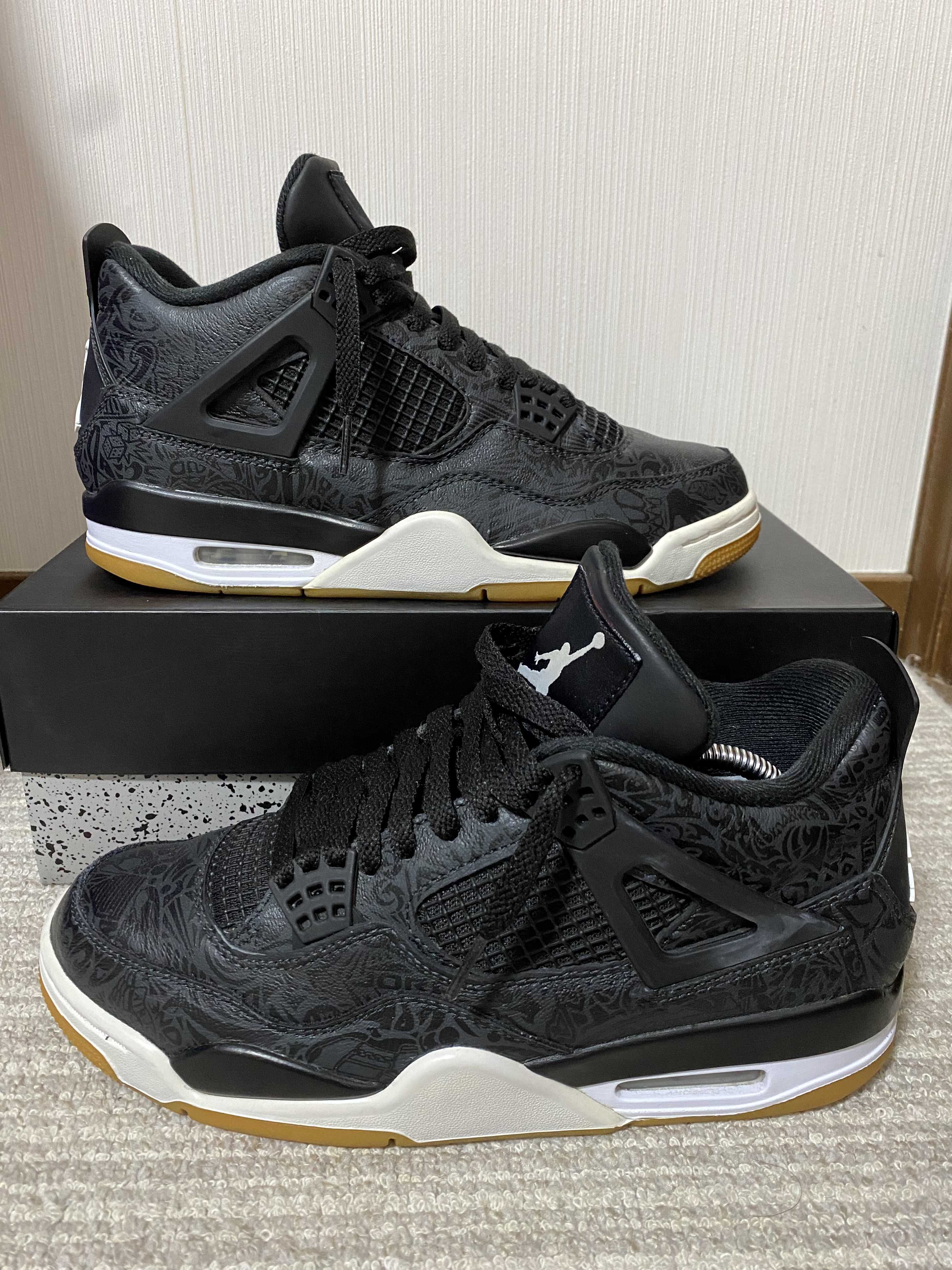 Nike Air Jordan 4 Retro "Laser Black/Gum"
