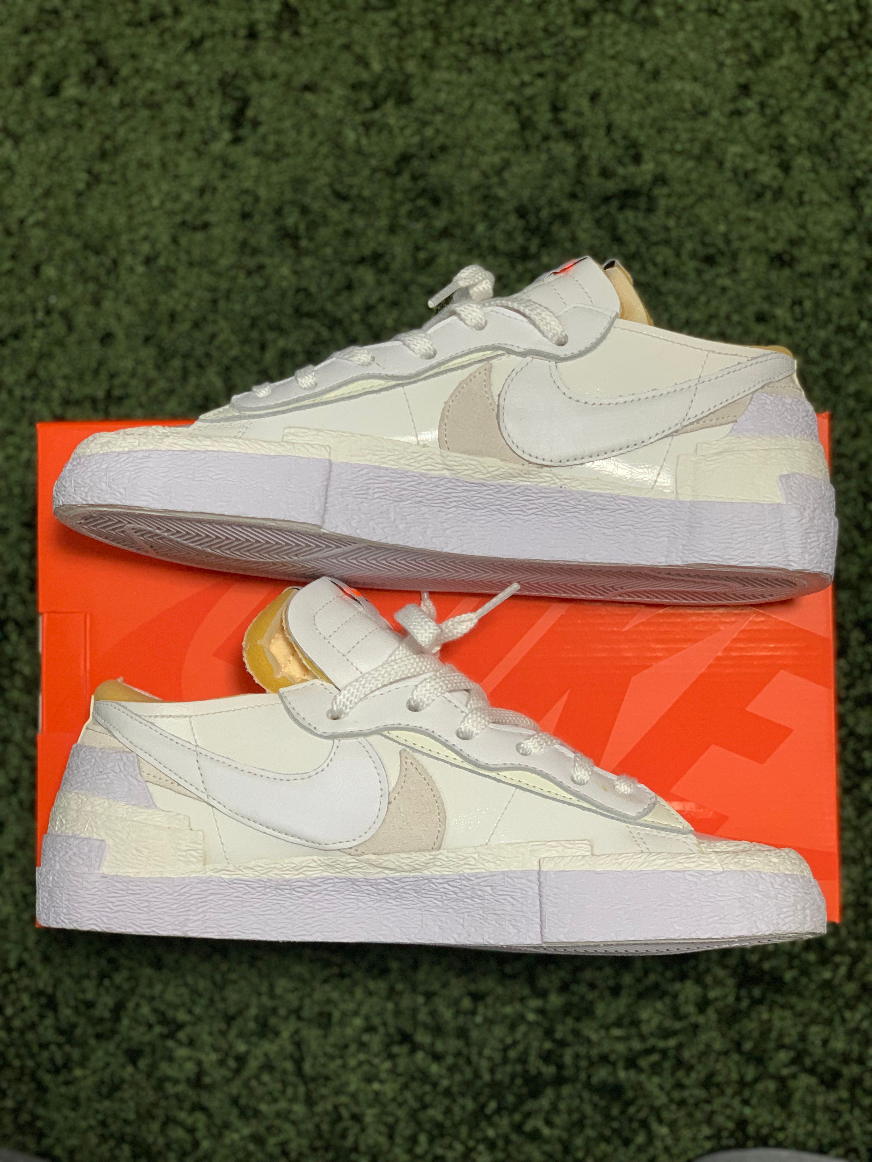 sacai × Nike Blazer Low "White Patent Leather"