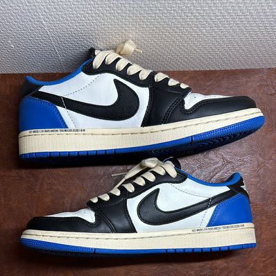 Travis Scott × fragment design × Nike Air Jordan 1 Low OG SP "Military Blue"