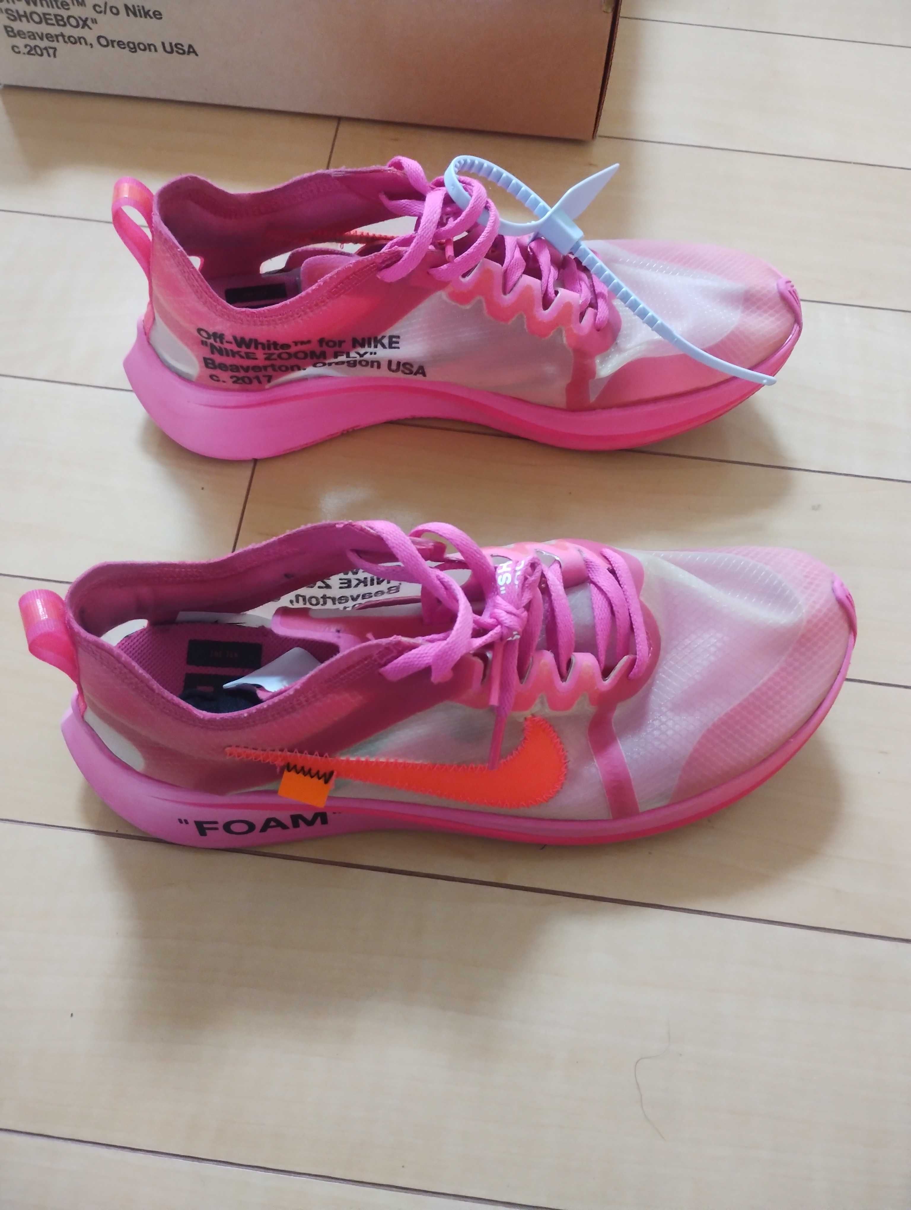 Off-White × Nike Zoom Fly "Pink"