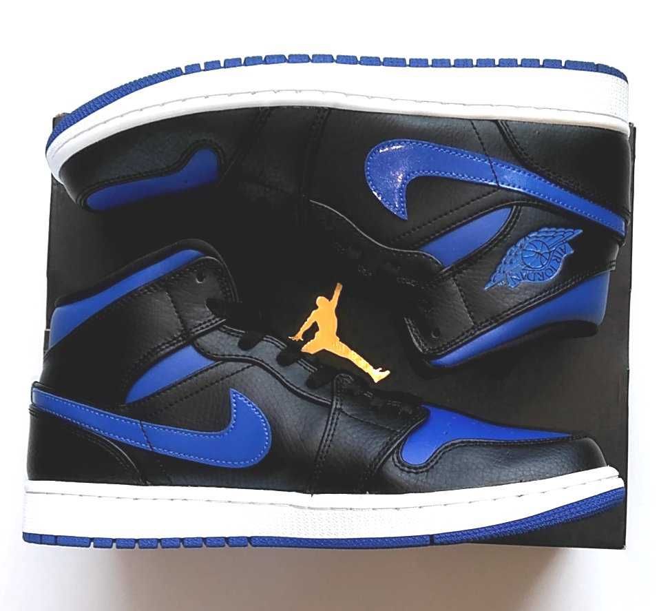 NIKE AIR JORDAN 1 MID "BLACK/BLUE"