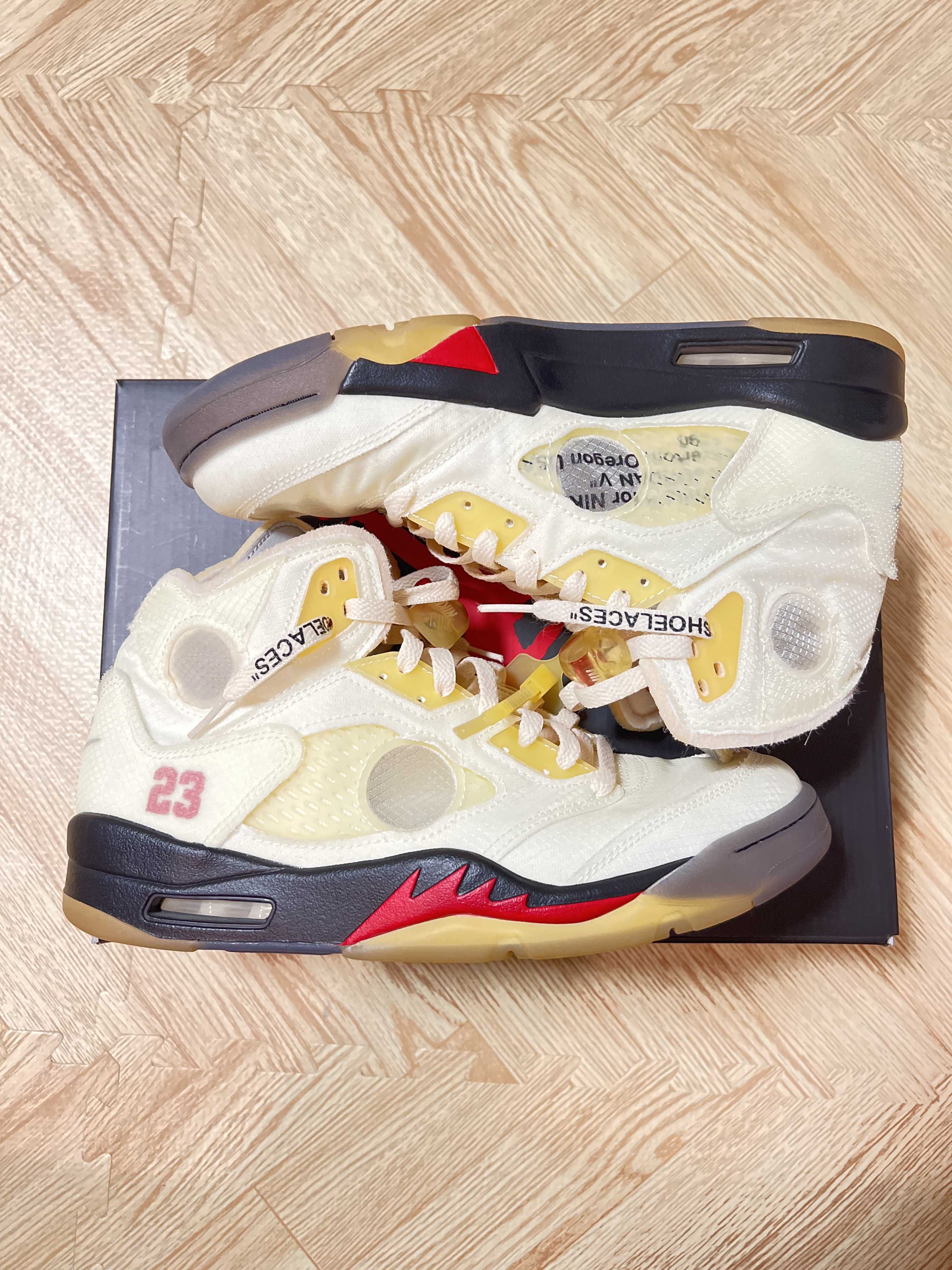 Off-White × Nike Air Jordan 5 "Sail"  