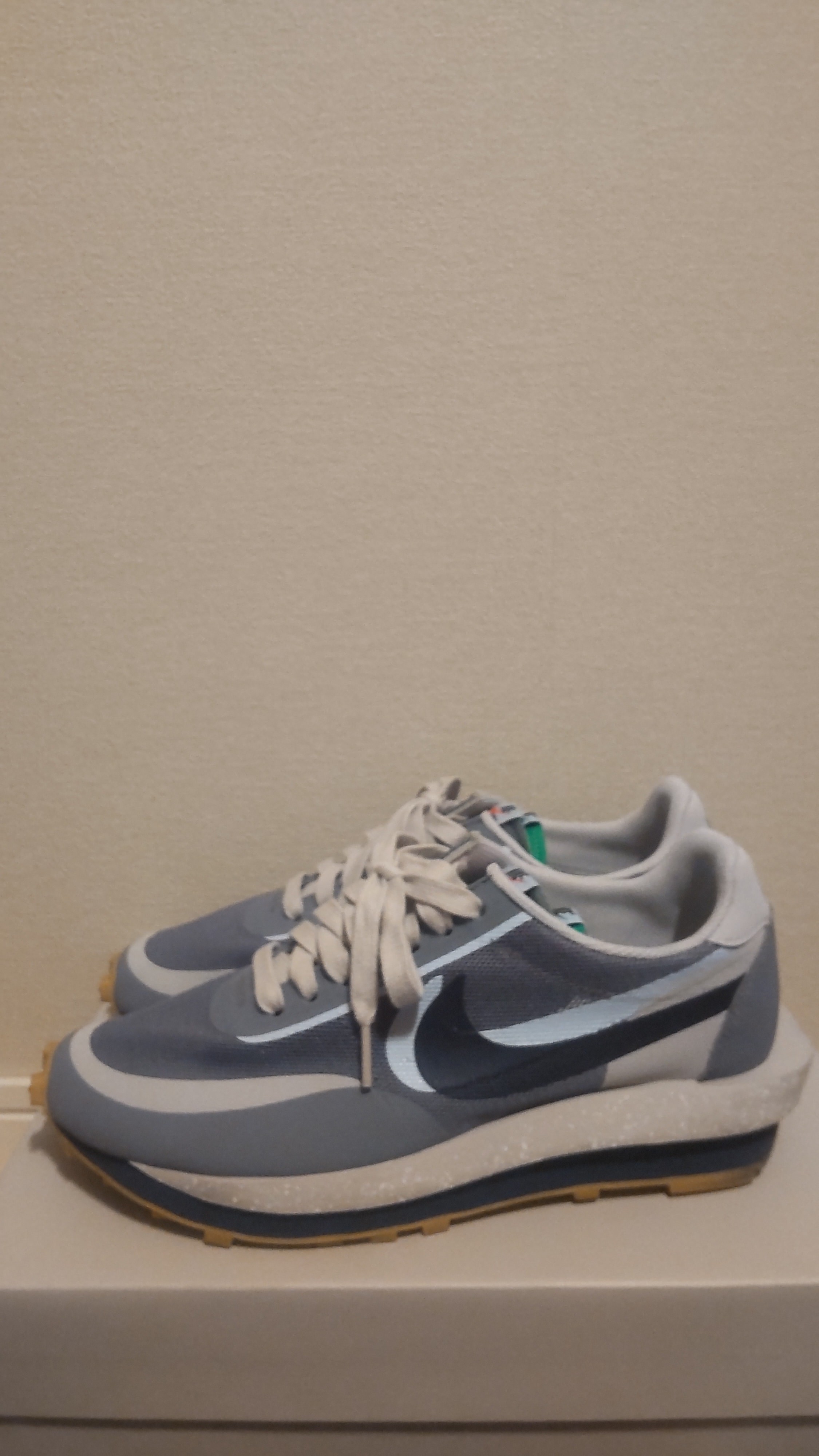 CLOT × Sacai × Nike LD Waffle "Grey Obsidian/Cool Grey"
