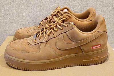 Supreme × Nike Air Force 1 Low "Flax/Wheat"