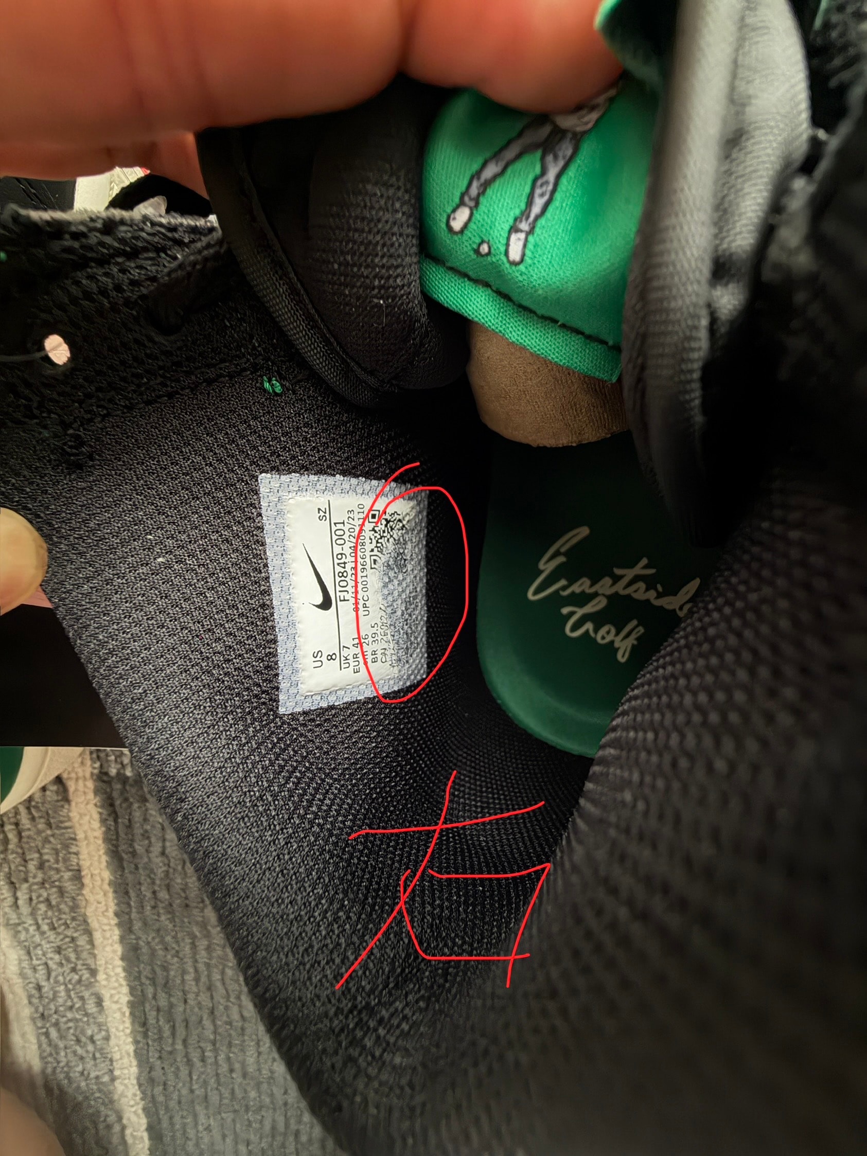 Eastside Golf × Nike Air Jordan 1 High Golf "Black/Malachite/1961"