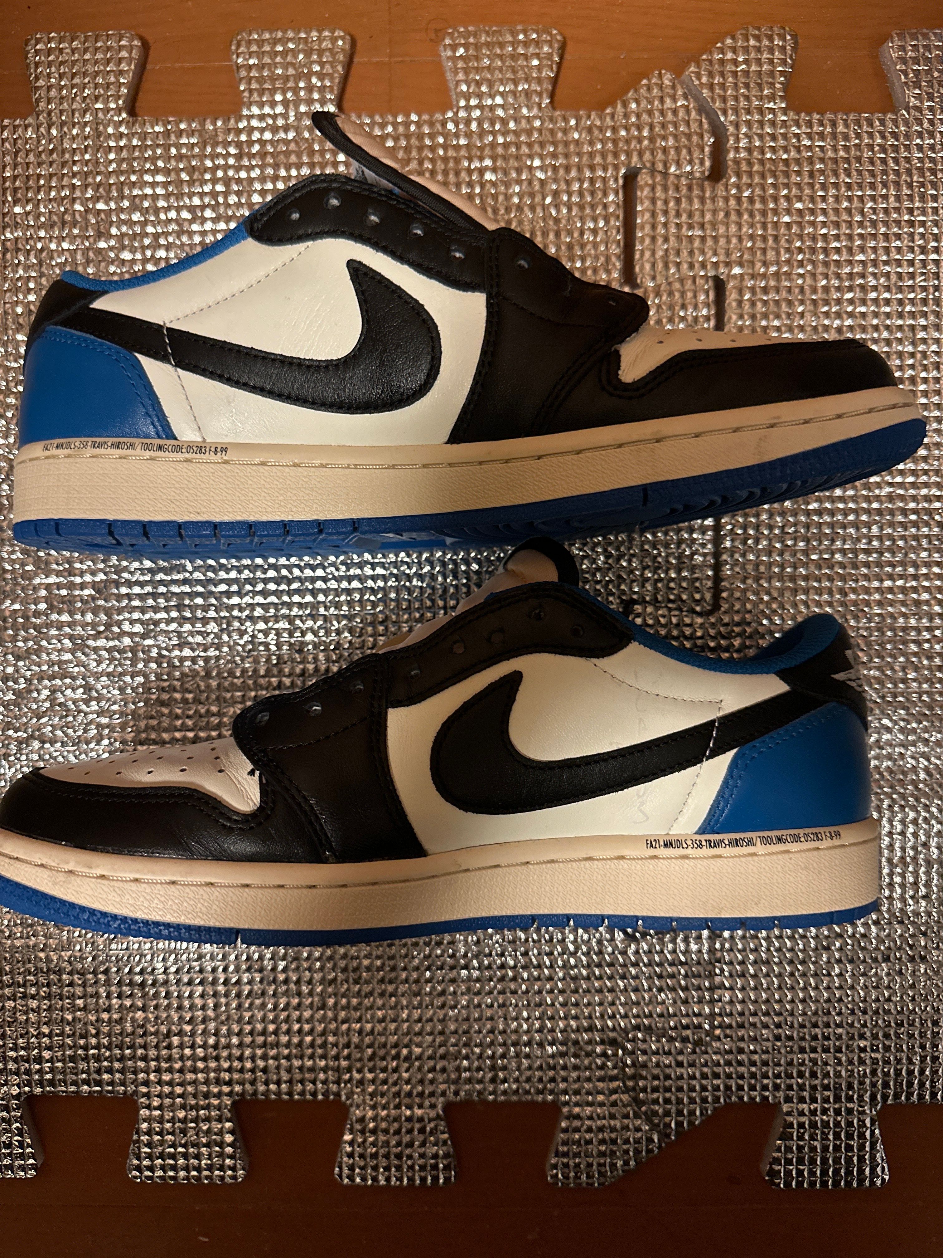 Travis Scott × fragment design × Nike Air Jordan 1 Low OG SP "Military Blue"