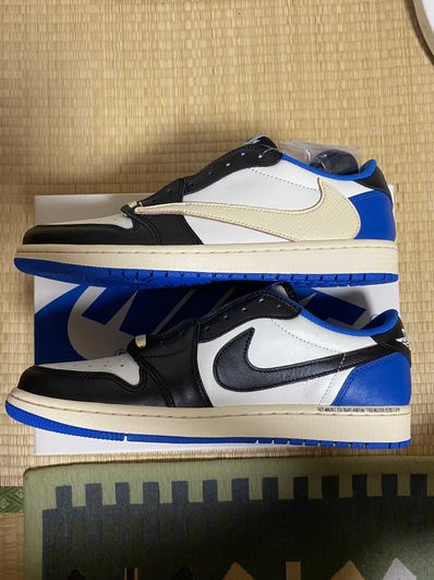 Travis Scott × fragment design × Nike Air Jordan 1 Low OG SP "Military Blue"