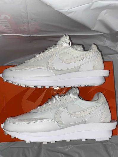 sacai × Nike LDV Waffle "Triple White"