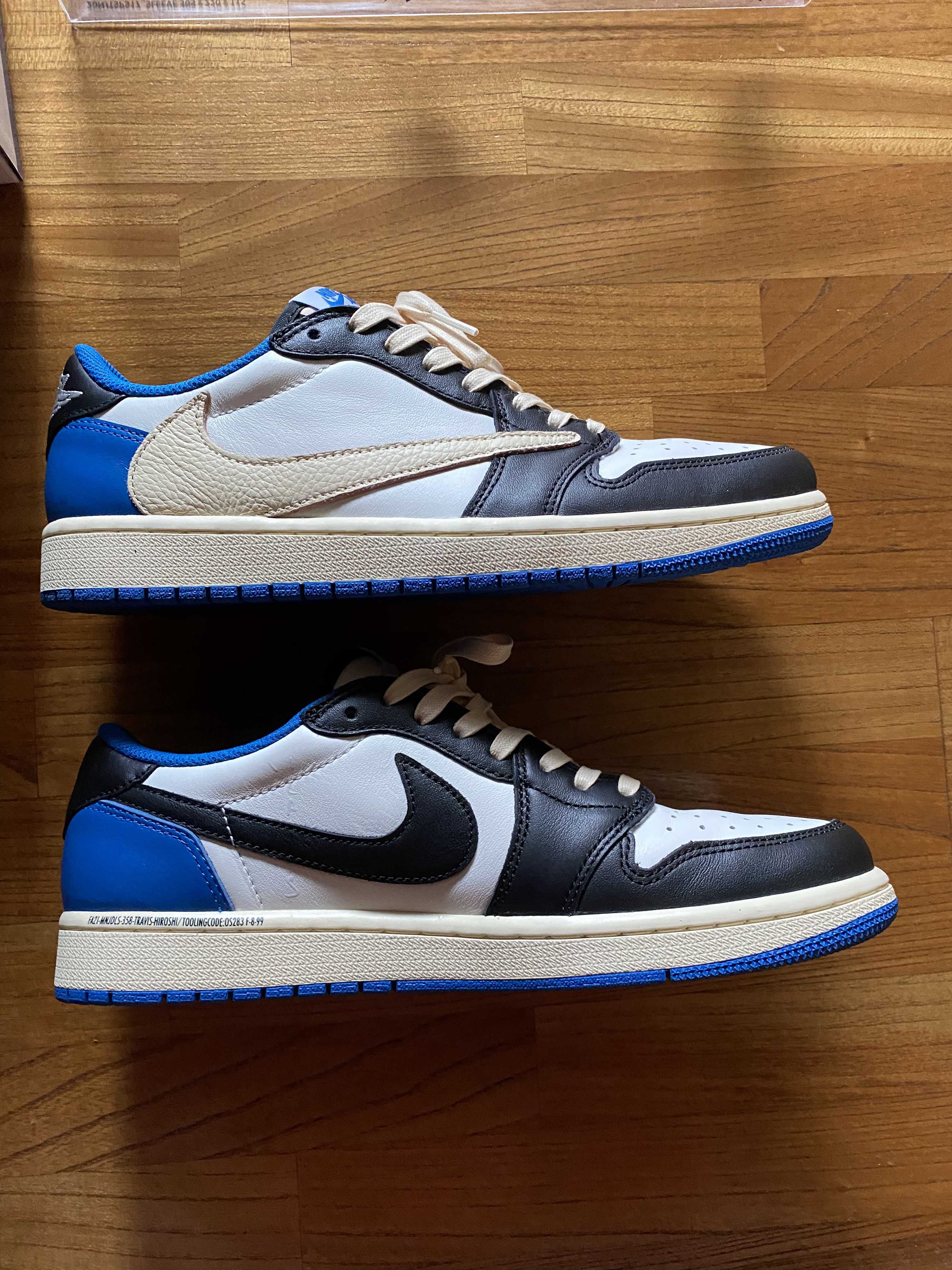 Travis Scott × fragment design × Nike Air Jordan 1 Low OG SP "Military Blue"