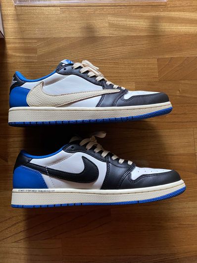 Travis Scott × fragment design × Nike Air Jordan 1 Low OG SP "Military Blue"