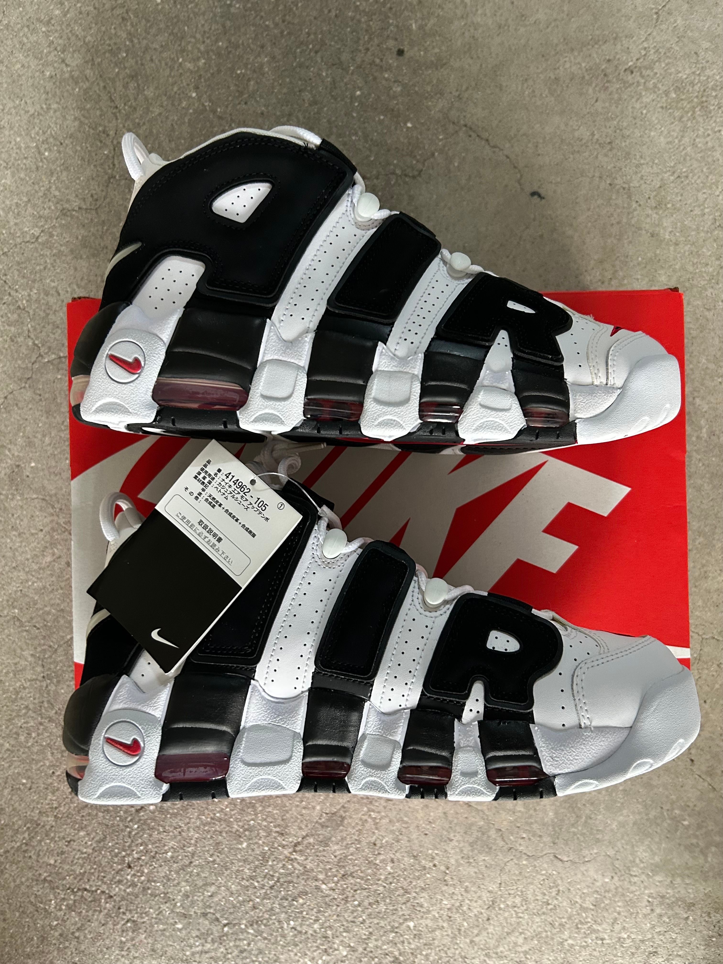 NIKE AIR MORE UPTEMPO "WHITE/BLACK/UNIVERSITY RED"(2020)