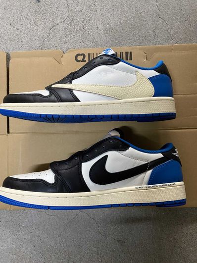 Travis Scott × fragment design × Nike Air Jordan 1 Low OG SP "Military Blue"