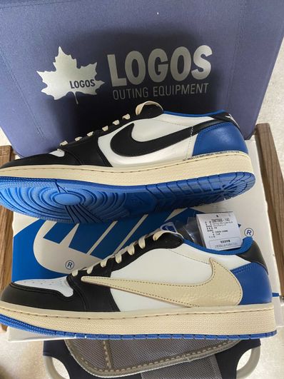 Travis Scott × fragment design × Nike Air Jordan 1 Low OG SP "Military Blue"