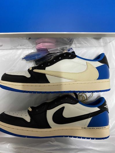 Travis Scott × fragment design × Nike Air Jordan 1 Low OG SP "Military Blue"