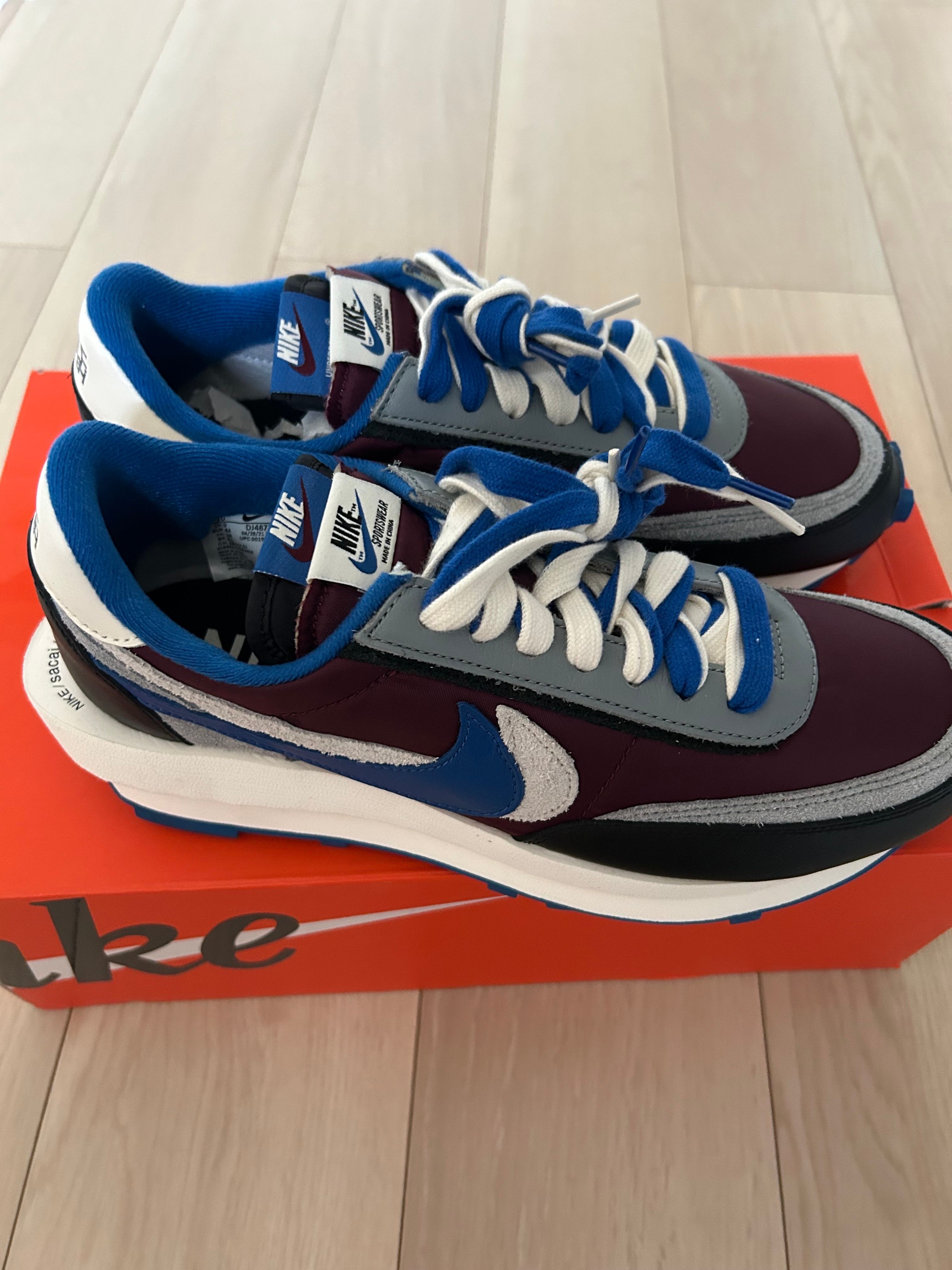 UNDERCOVER × sacai × Nike LD Waffle "Night Maroon/Pale Ivory-Ground Grey-Team Royal"