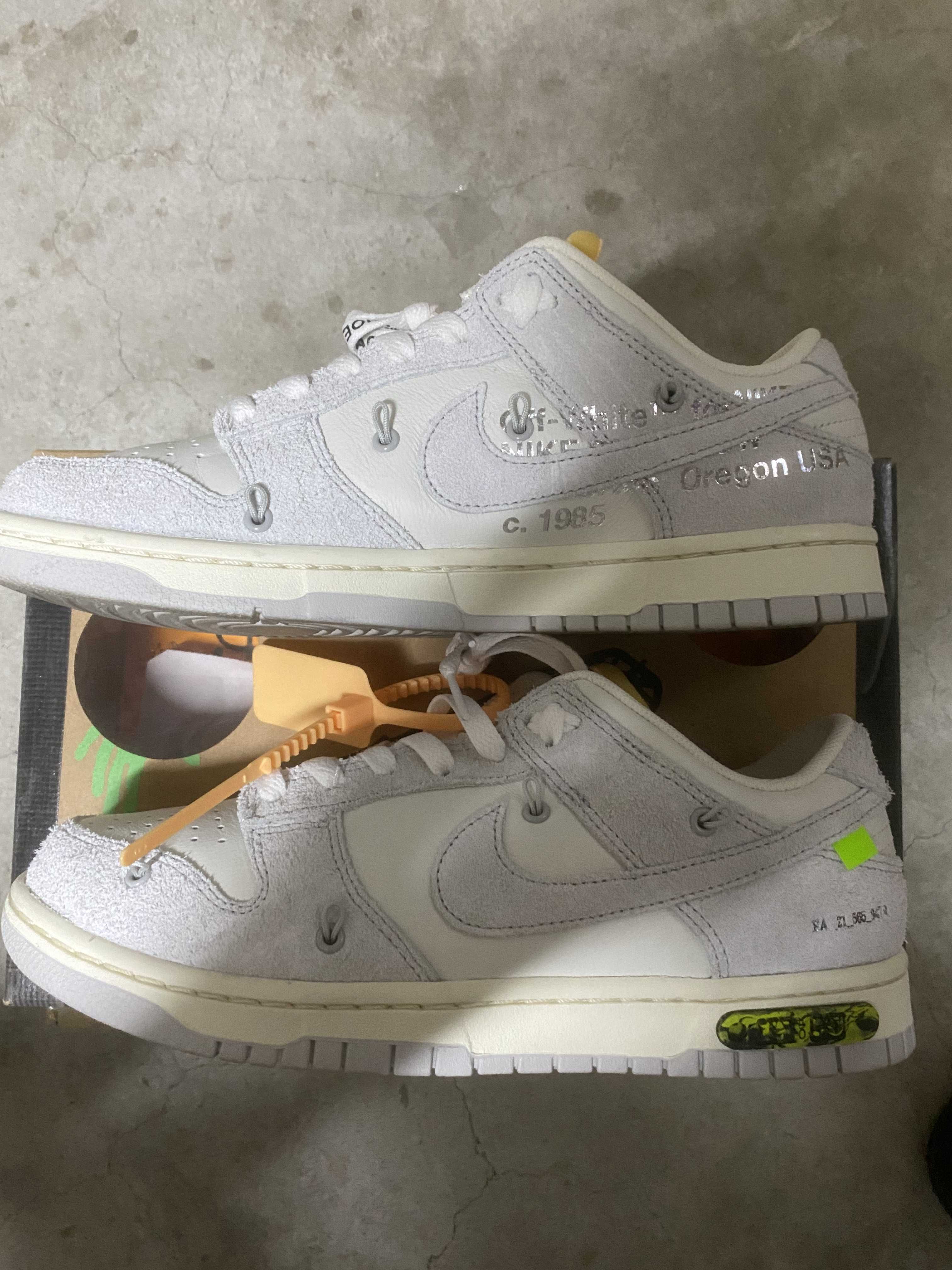 Off-White × Nike Dunk Low "Sail/Neutral Gray/Hyper Pink"