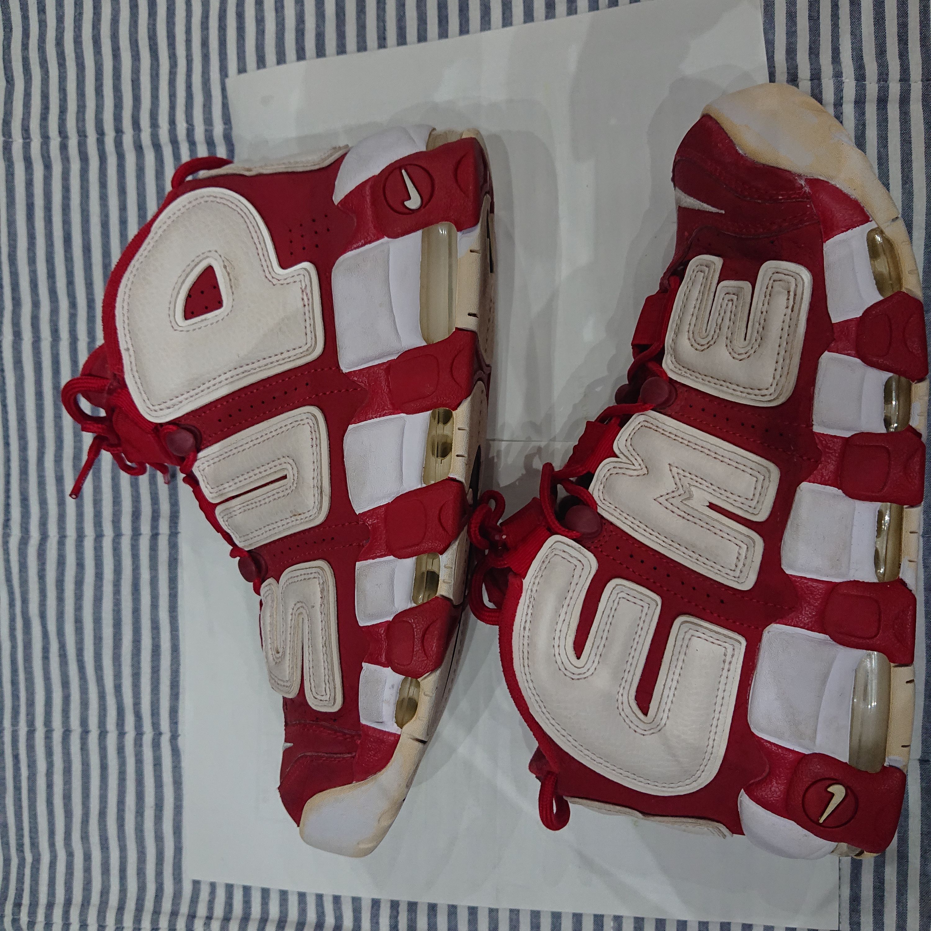 Supreme × Nike Air More Uptempo "White/Red"