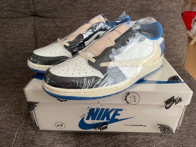 Travis Scott × fragment design × Nike Air Jordan 1 Low OG SP "Military Blue"