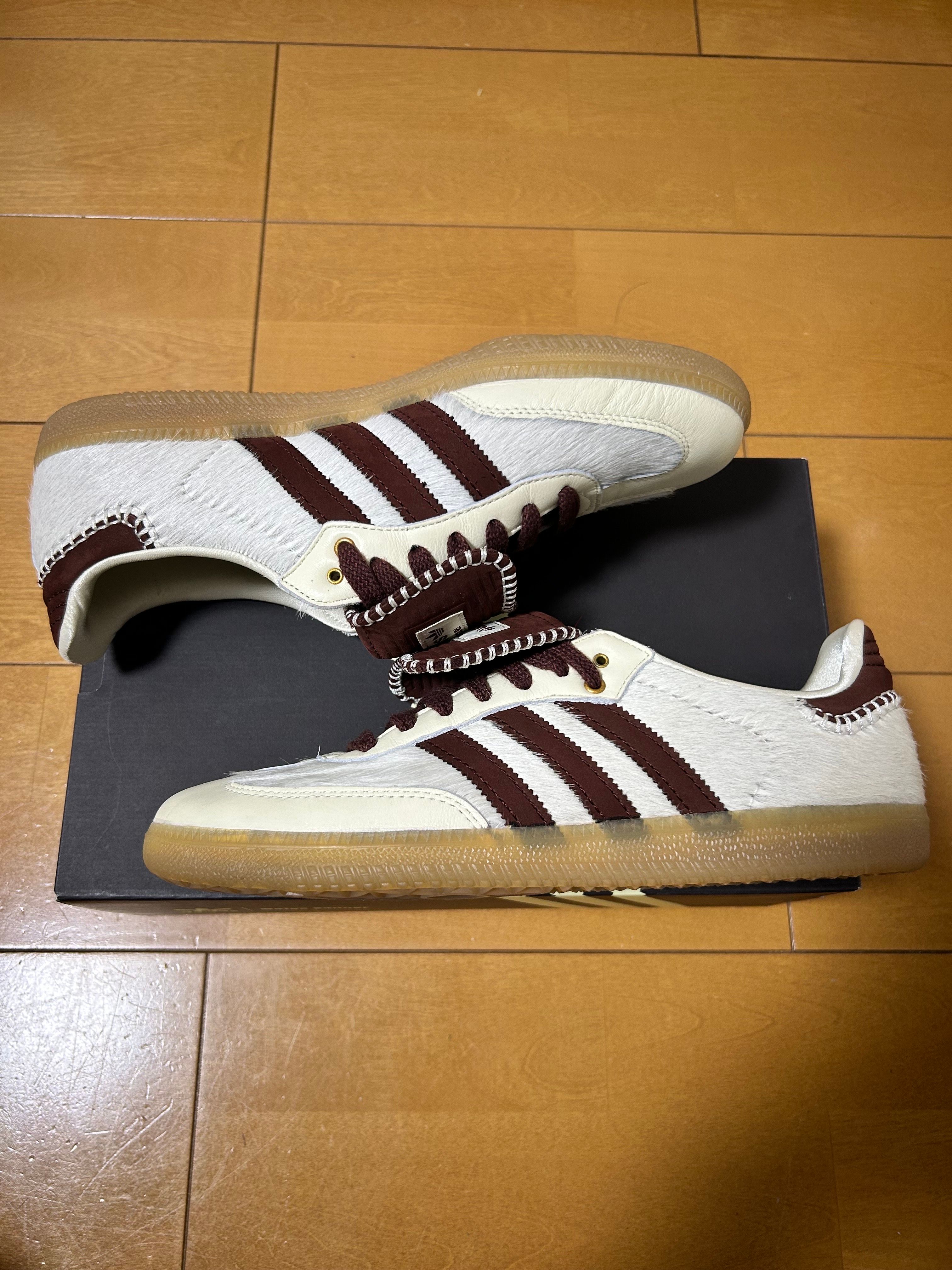 Wales Bonner × adidas Samba Pony Tonal Low "Cream White/Mystery Brown"