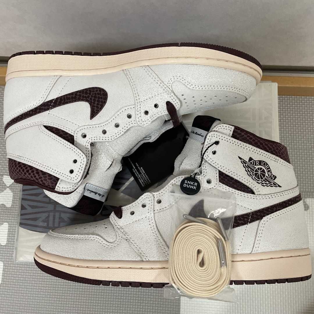 A Ma Maniere × Nike Air Jordan 1 Retro High OG "Sail and Burgundy"