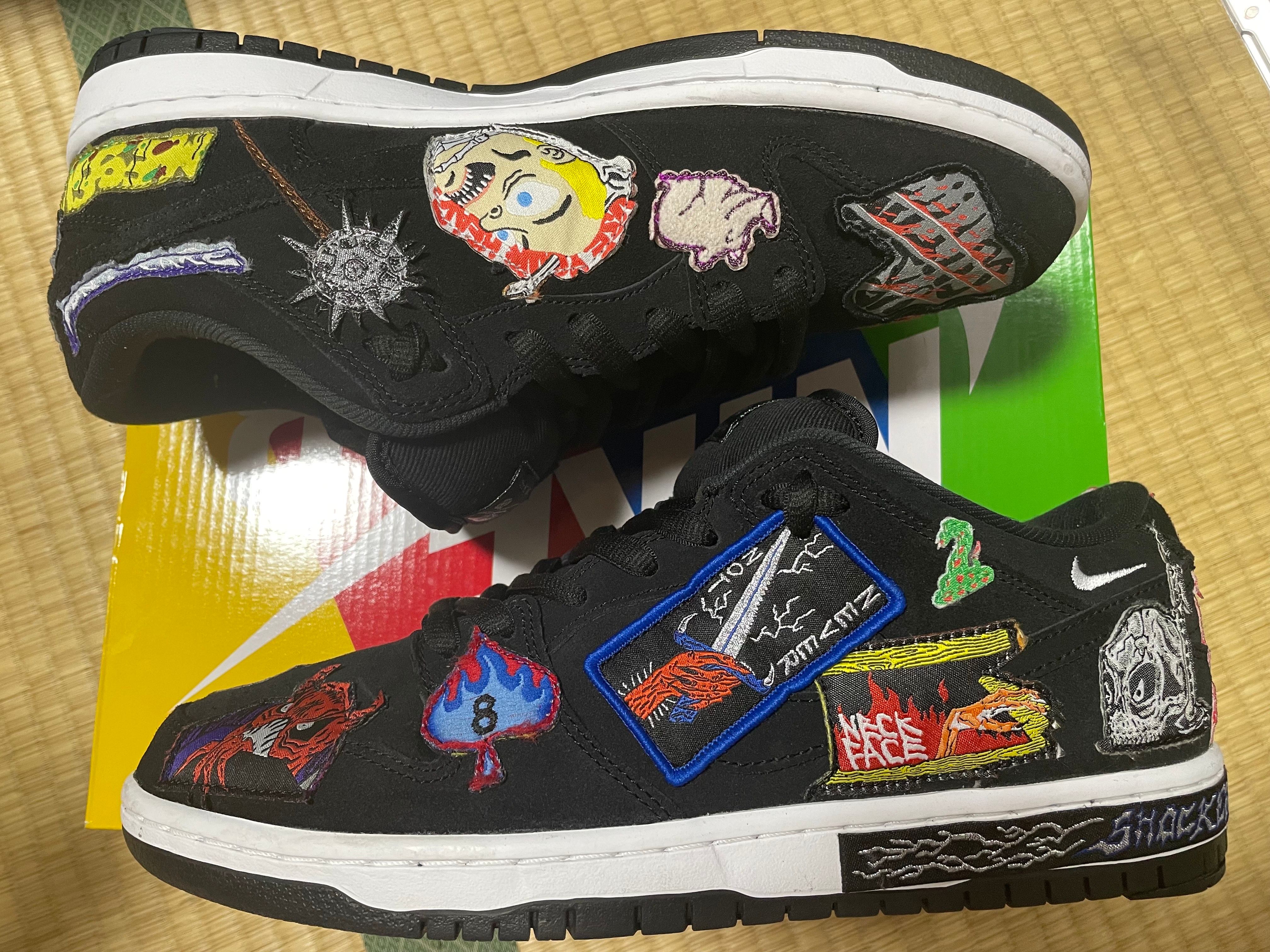 Neck face × Nike SB Dunk Low "Black/White/Multi Color"