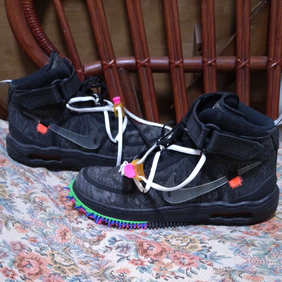 Off-White × Nike Air Force 1 Mid "Black"