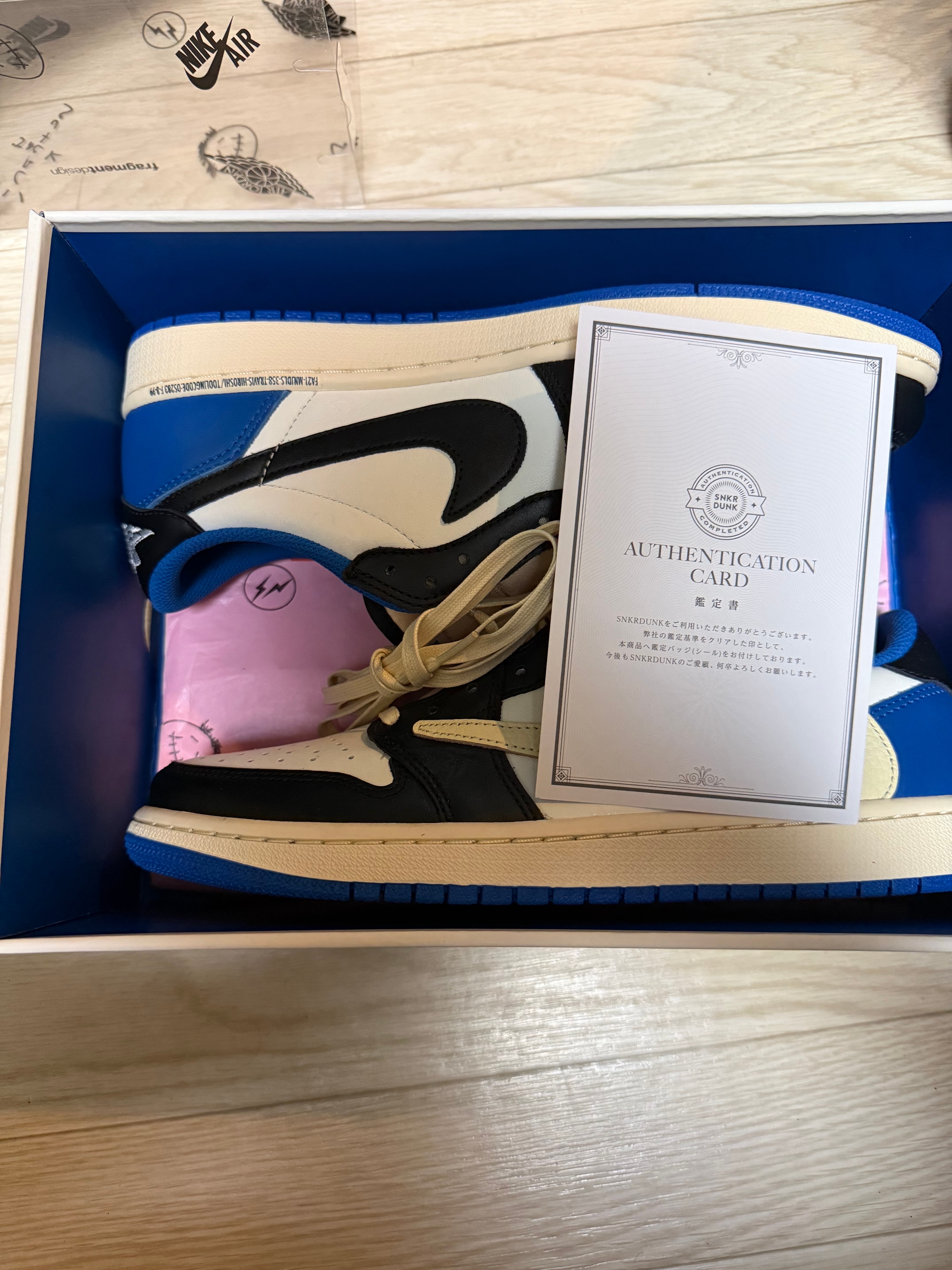 Travis Scott × fragment design × Nike Air Jordan 1 Low OG SP "Military Blue"