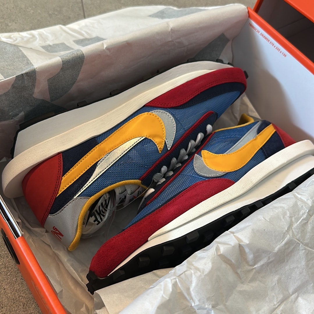 sacai × Nike LDV Waffle "Red/Blue"