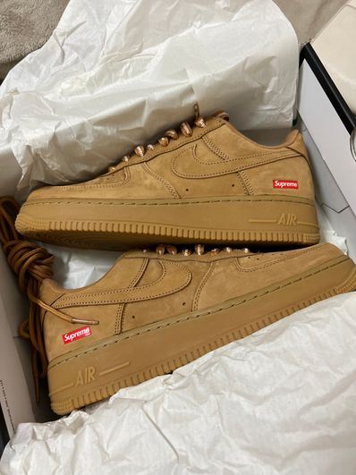 Supreme × Nike Air Force 1 Low "Flax/Wheat"