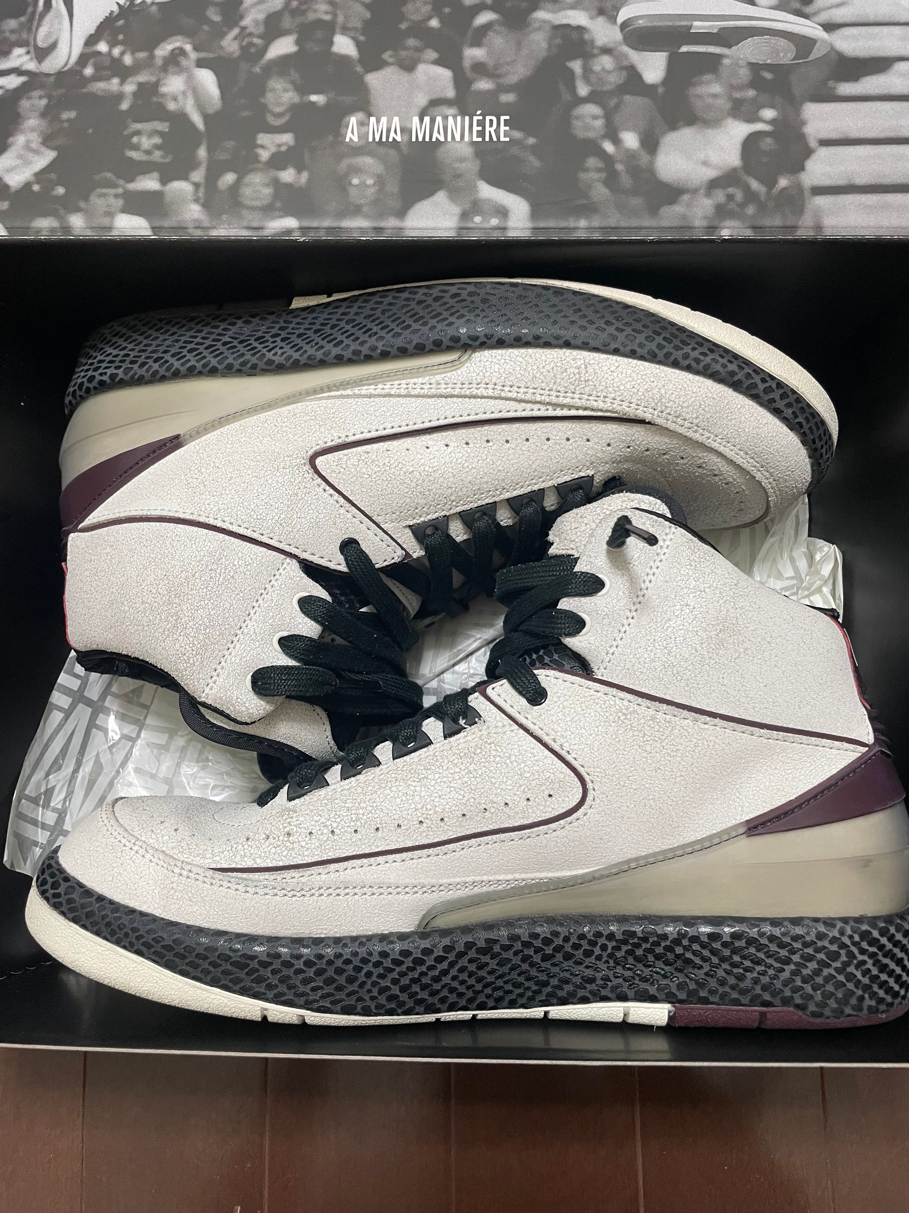 A Ma Maniere × Nike Air Jordan 2 "Airness/Sail and Burgundy"