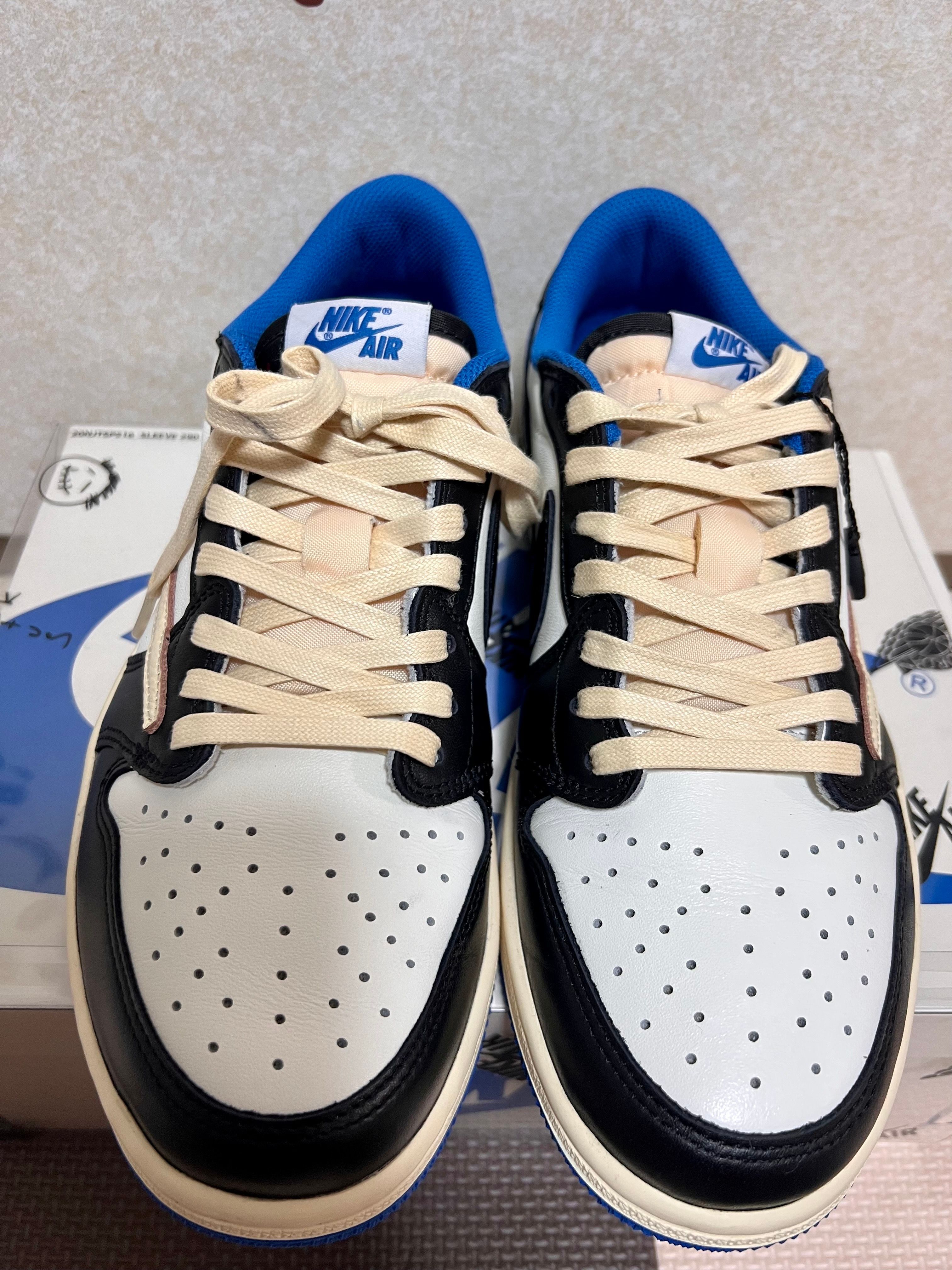 Travis Scott × fragment design × Nike Air Jordan 1 Low OG SP "Military Blue"