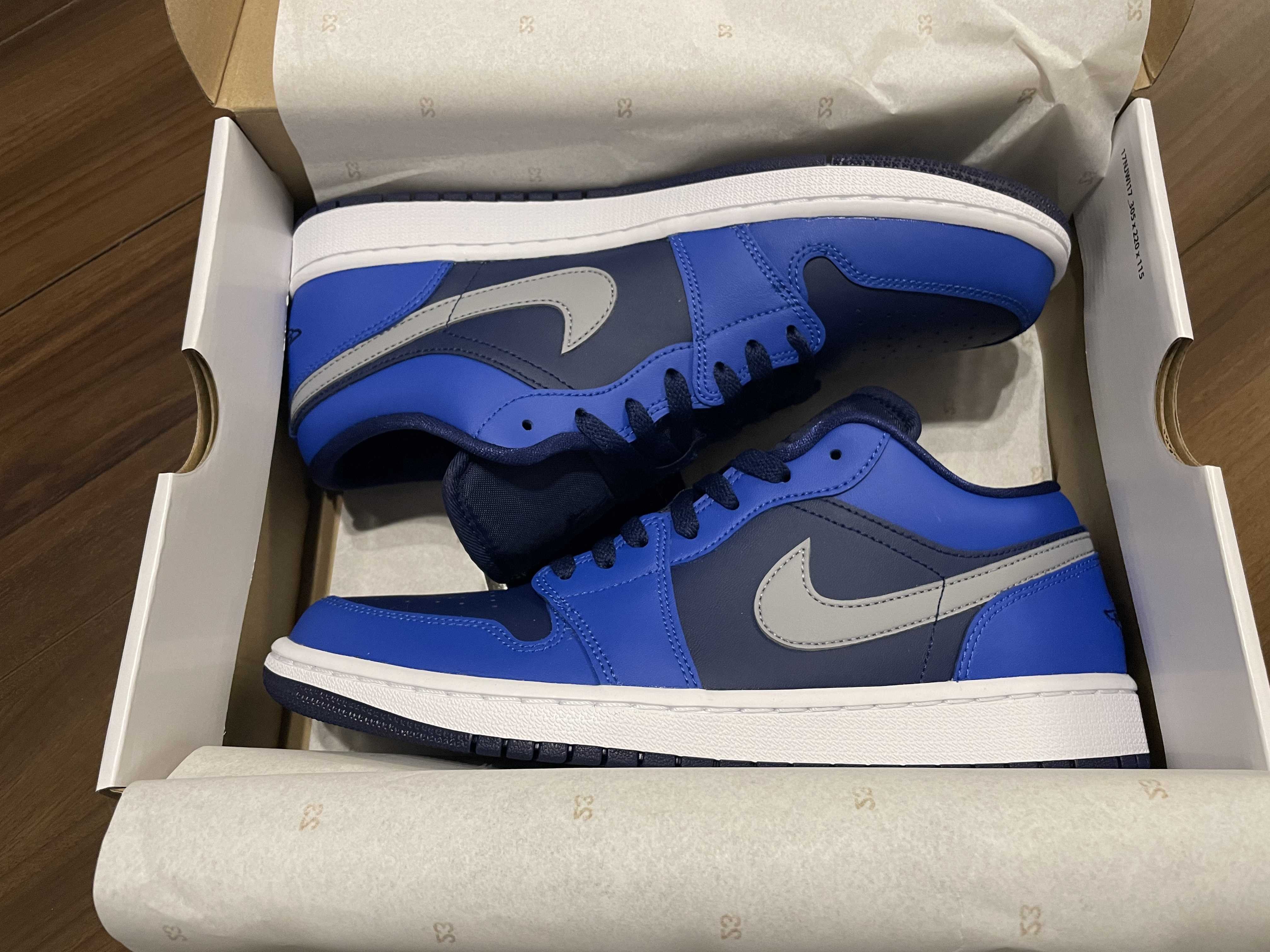 Nike Women's Air Jordan 1 Low "Game Royal/Stealth Blue/Void White"
