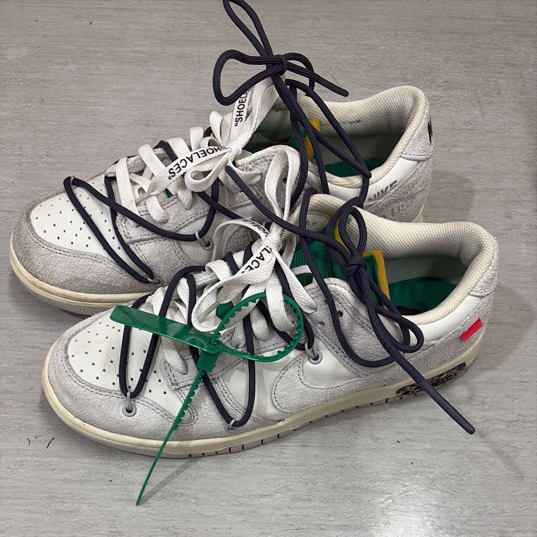 Off-White × Nike Dunk Low "Sail/Neutral Grey/Gridiron"