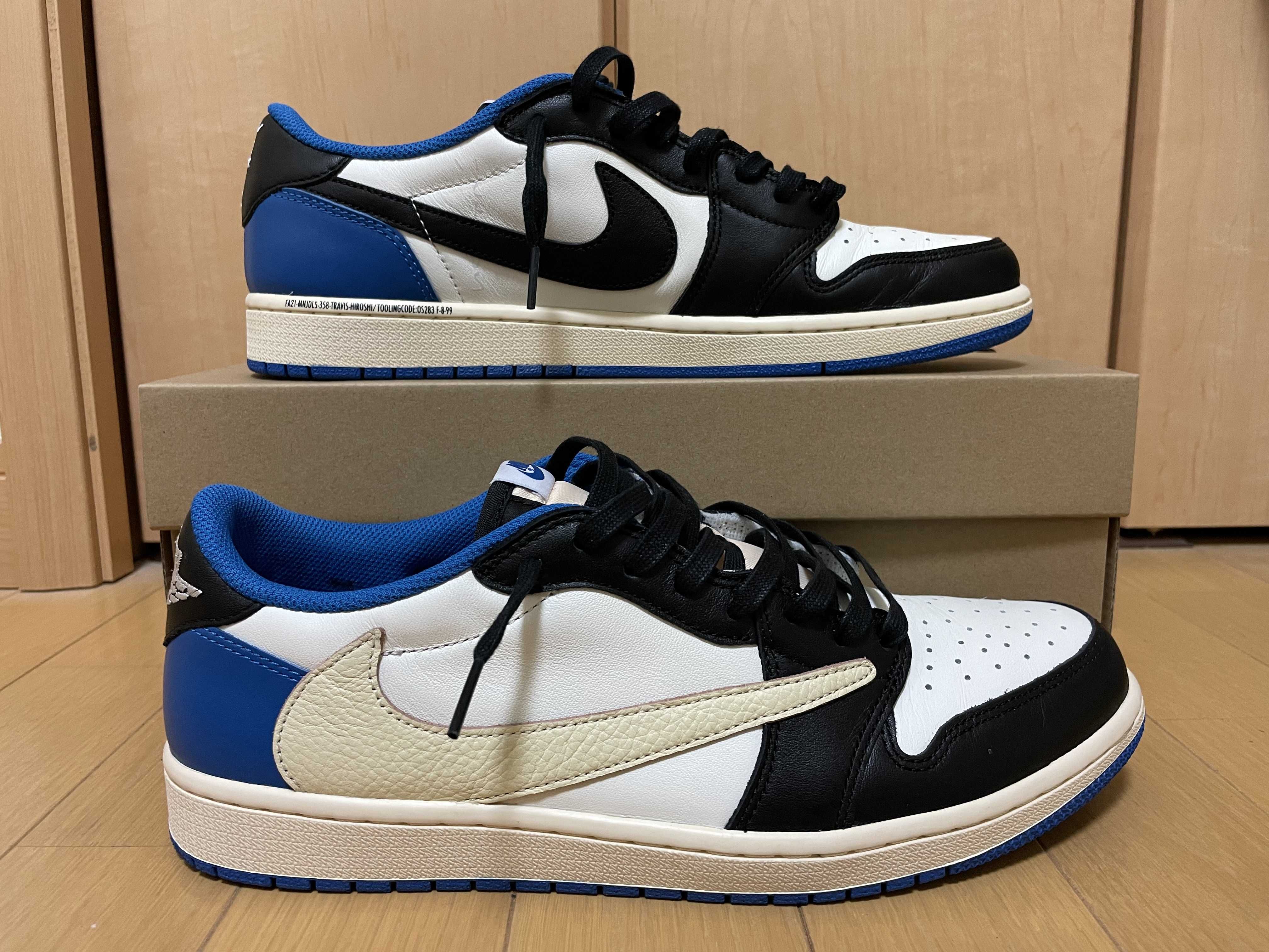 Travis Scott × fragment design × Nike Air Jordan 1 Low OG SP "Military Blue"