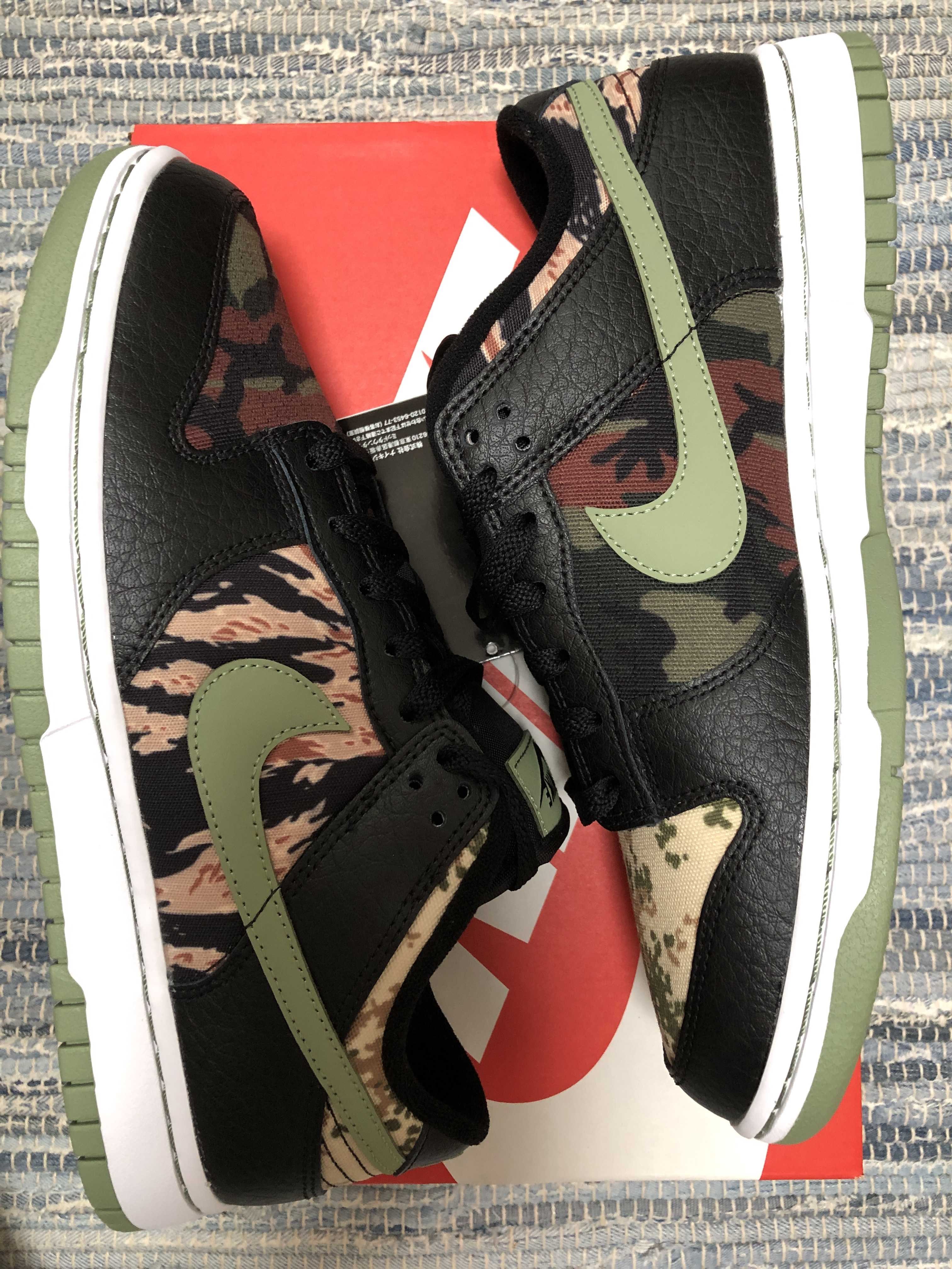 NIKE DUNK LOW SE "BLACK MULTI CAMO"