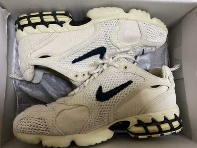 Stussy × Nike Air Zoom Spiridon CG 2 "Fossil/Black"