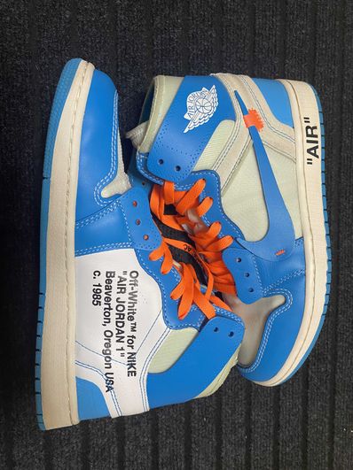 Off-White × Nike Air Jordan 1 High UNC "White/Dark Powder Blue"