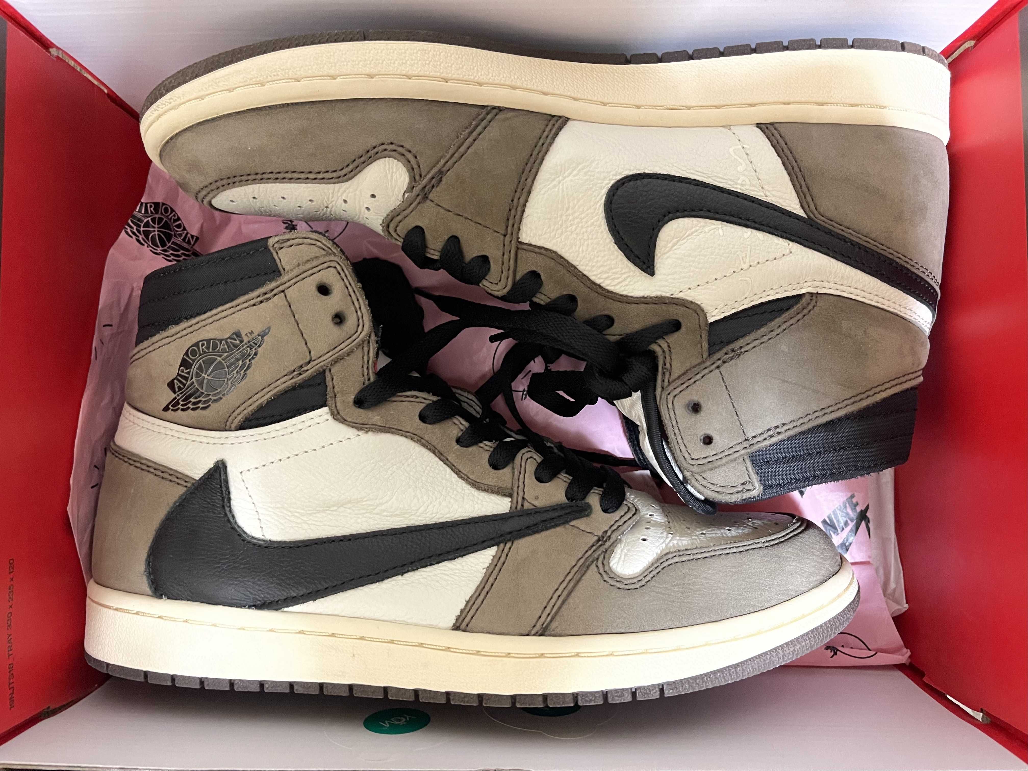 Travis Scott × Nike Air Jordan 1 Retro High OG TS SP "Sail/Dark Mocha"