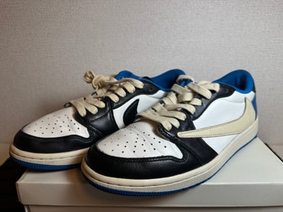 Travis Scott × fragment design × Nike Air Jordan 1 Low OG SP "Military Blue"