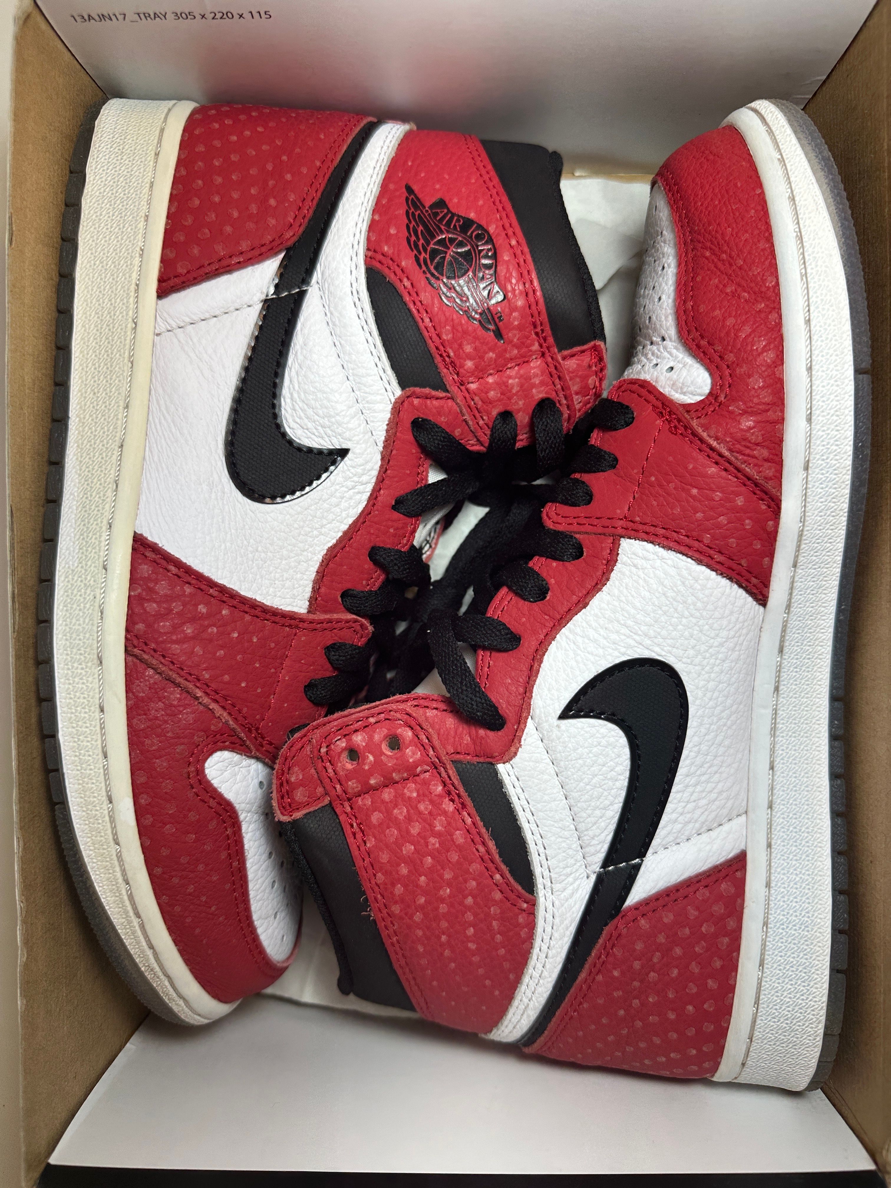 Spiderman × Nike Air Jordan 1 Origin Story "Gym Red/White/Photo Blue/Black"
