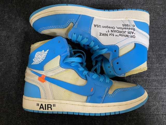 Off-White × Nike Air Jordan 1 High UNC "White/Dark Powder Blue"