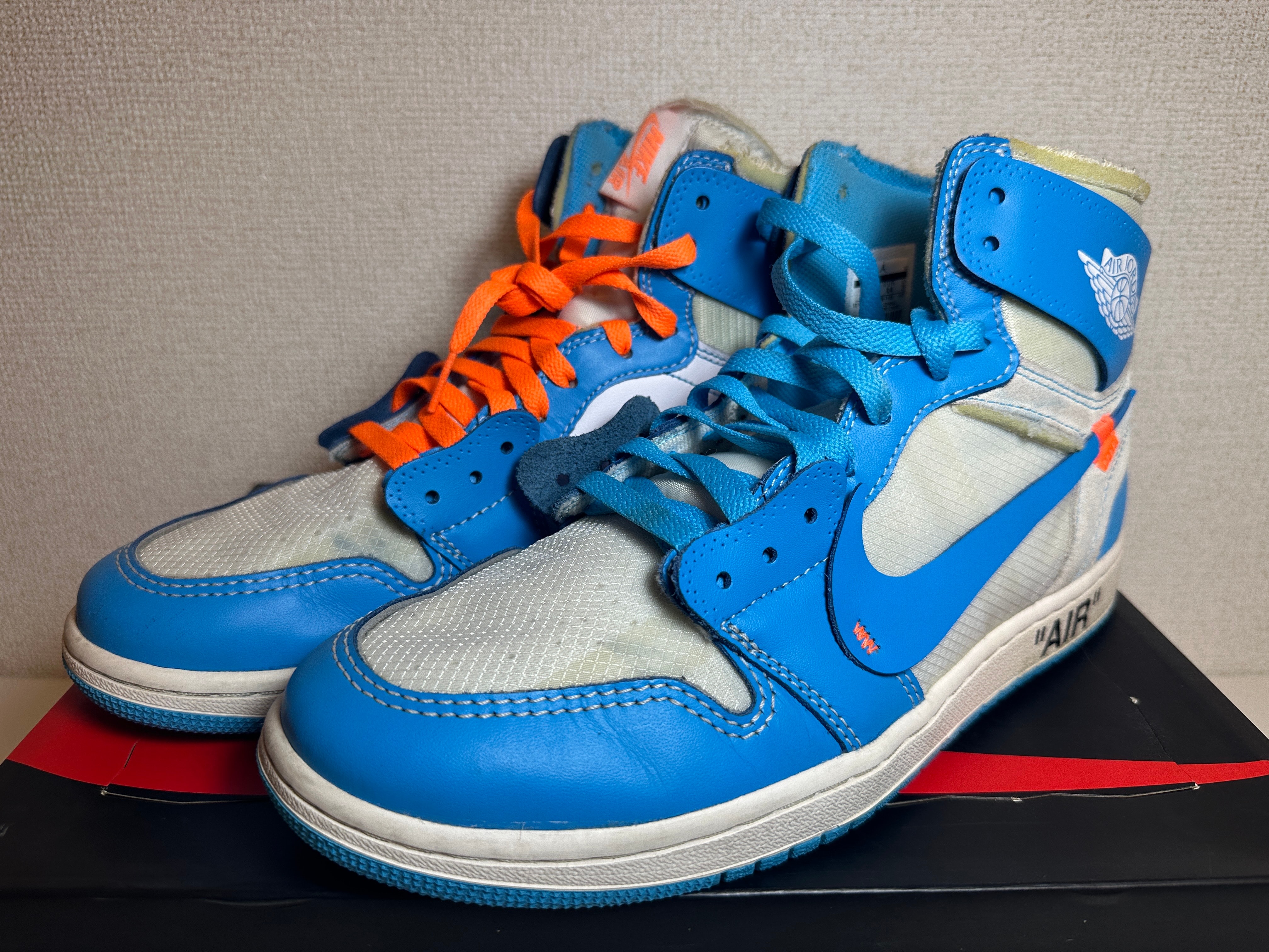 Off-White × Nike Air Jordan 1 High UNC "White/Dark Powder Blue"
