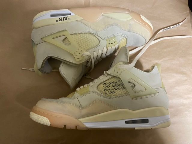 Off-White × Nike Women's Air Jordan 4 SP "Sail"