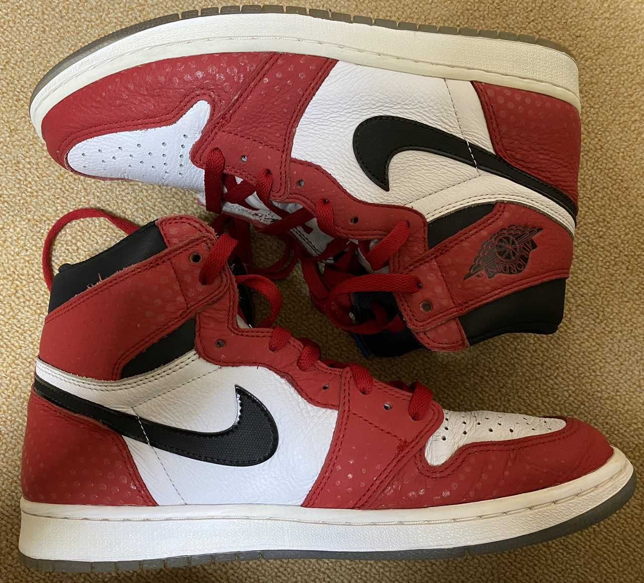 Spiderman × Nike Air Jordan 1 Origin Story "Gym Red/White/Photo Blue/Black"
