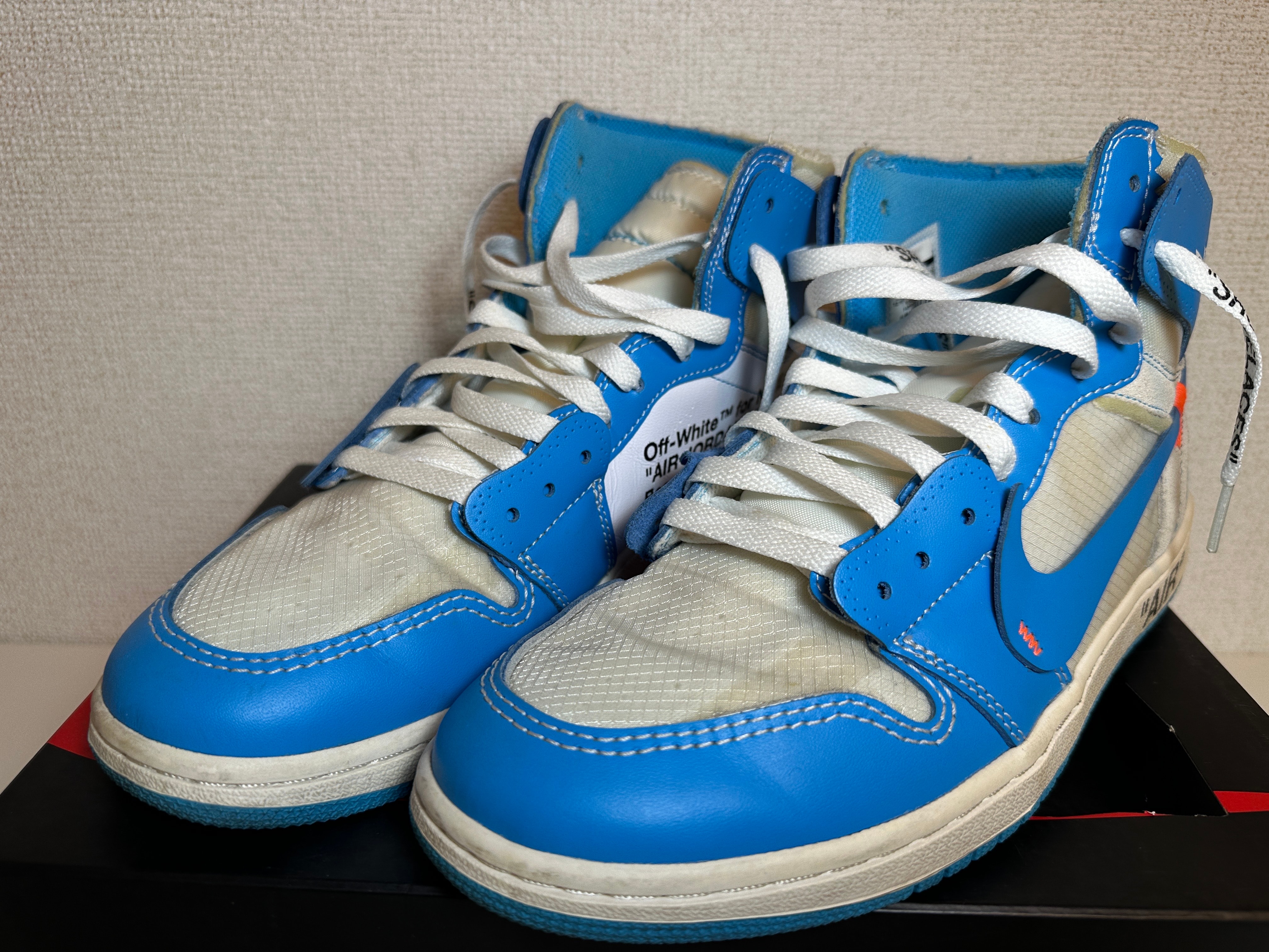 Off-White × Nike Air Jordan 1 High UNC "White/Dark Powder Blue"